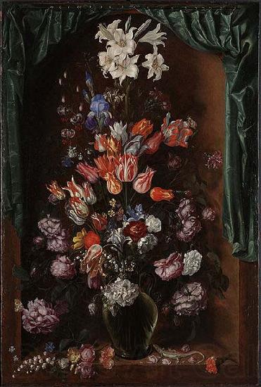 Jacob de Gheyn II Vase of Flowers with a Curtain Germany oil painting art